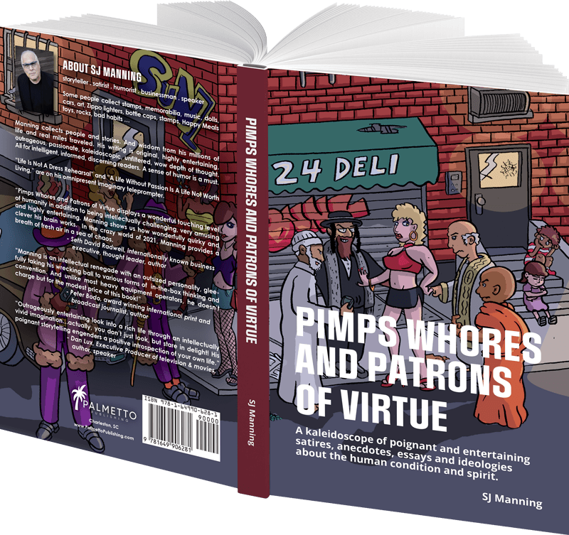 3D view of the book Pimps Whores And Patrons Of Virtue by Steven J. Manning